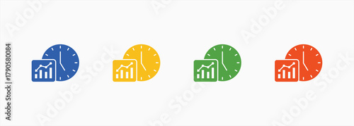 Time Dynamics Icon Set Color Multiple Style Collection