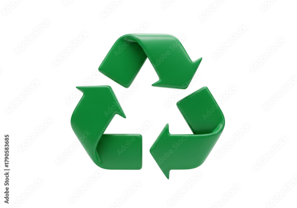 Fototapeta premium Green recycling symbol