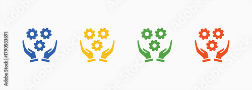 Skill Icon Set Color Multiple Style Collection