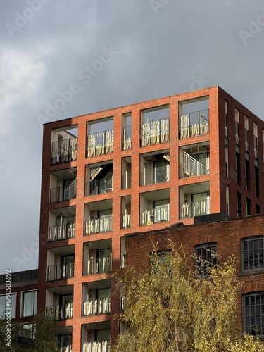 Modern buildings and landmarks in Manchester city centre. Manchester England. 