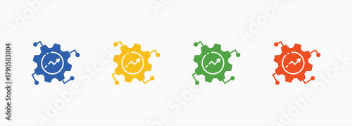 Strategies Icon Set Color Multiple Style Collection