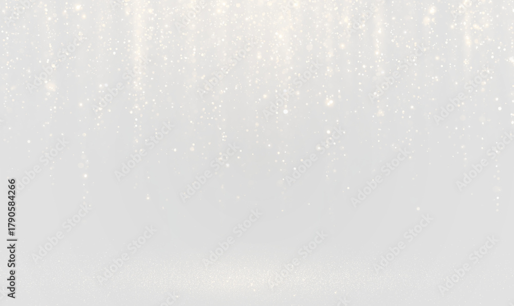 Naklejka premium Soft twinkling gold dust and floating particles create a magical luminous overlay. Transparent PNG enhances Christmas, holiday, fantasy, and luxury-themed digital artwork.