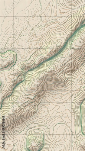 topographic line contour map background, geographic grid map