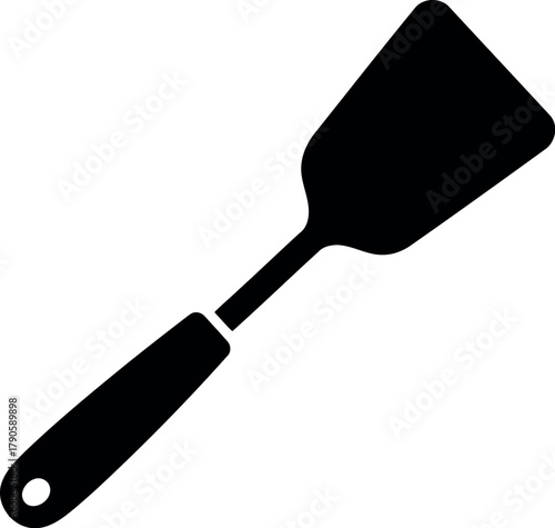 Black spatula silhouette icon