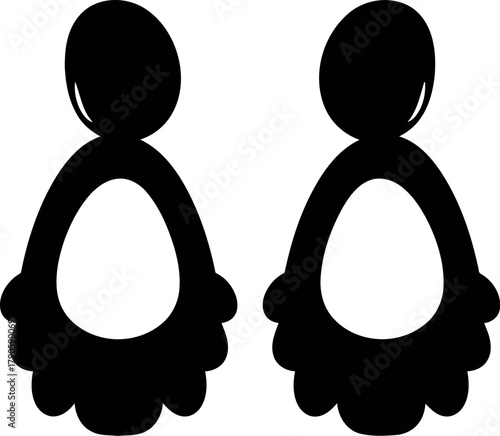 Elegant black statement earrings