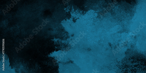 abstract painting soft blue textured on wet white paper. abstract watercolor scraped grungy paper texture, blue sky in grunge style . Beautiful stylist modern blue texture background with smoke.