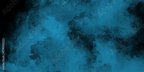 abstract painting soft blue textured on wet white paper. abstract watercolor scraped grungy paper texture, blue sky in grunge style . Beautiful stylist modern blue texture background with smoke.