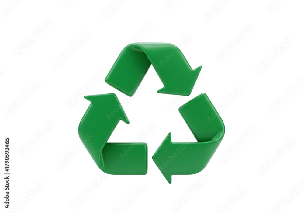 Fototapeta premium A green recycling symbol
