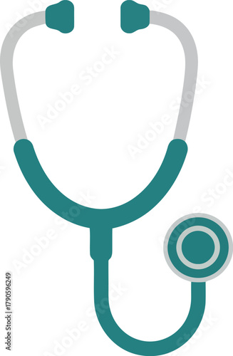 Teal stethoscope icon medical healthcare symbol