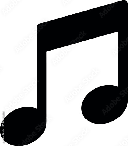 Black eighth note music symbol