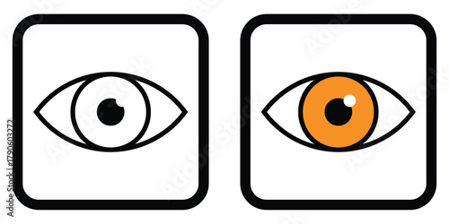 Stylized Eye Illustrations Pack  Gaze, Focus  Emotion Graphics