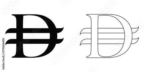 UAE Dirham Currency Icons Set  Official Symbol, Coins  Digital Finance Design.