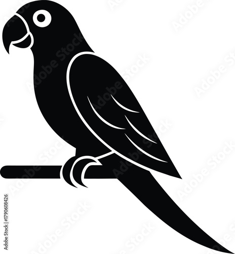 Parrot Silhouette Icon

