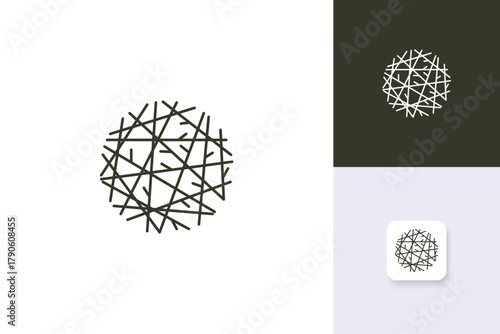 nest logo design illustration vector template