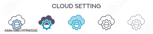 Cloud Setting Element For Design Graphic - Multi Styles