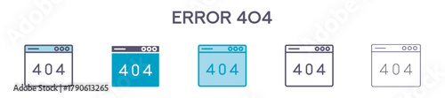 Error 404 Element For Design Graphic - Multi Styles