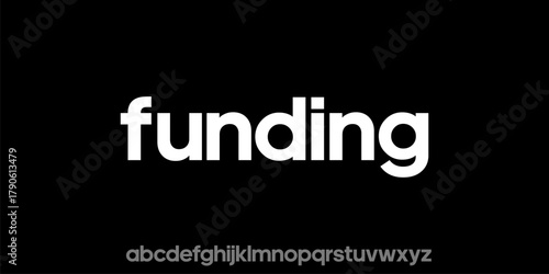 Funding logo with blue bars in the middle of the word.
