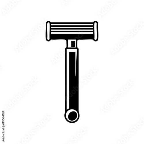 Classic safety razor representing grooming, shaving tradition, and personal care routine for men.