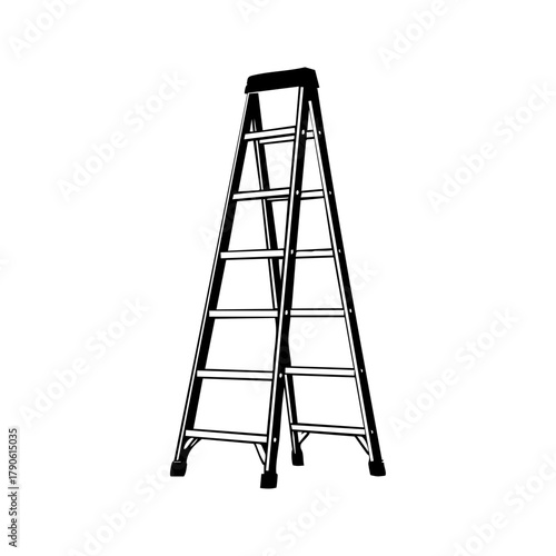 Extension ladder representing safety equipment, construction, home repair, and professional maintenance work.