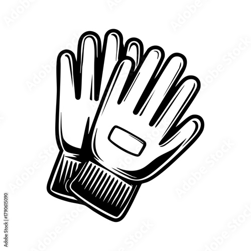 Pair of gardening gloves symbolizing protection, outdoor work, planting, and home gardening activities.