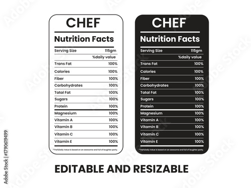 Chef nutrition facts, nutrition facts Label, twisted tea calories,supplement facts, nutrition label,nutrition calculator