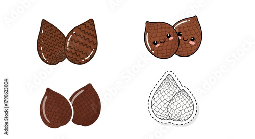 Cute Snake Fruit Illustrations for Tropical Delights and Healthy Snacks