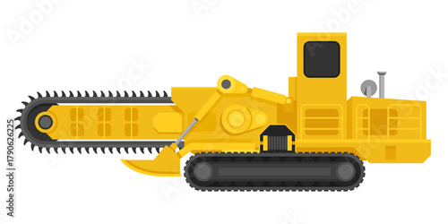 Trencher machine for laying pipelines and fiber optic cables 