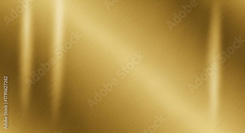 Shiny gold metal texture background with light reflections for design and decoration