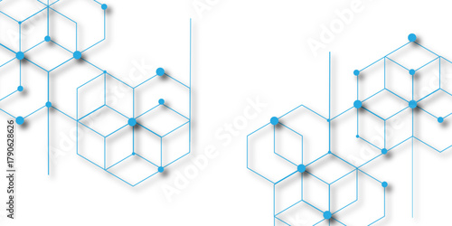 abstract geometric blue texture background. blue hexagon 3D background texture. 3d rendering illustration. Clear pattern abstract background hexagon .Futuristic abstract banner.