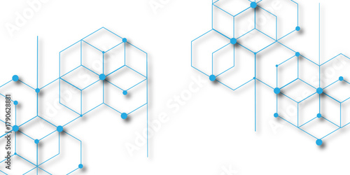 abstract geometric blue texture background. blue hexagon 3D background texture. 3d rendering illustration. Clear pattern abstract background hexagon .Futuristic abstract banner.