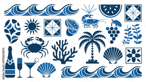 Cozy Autumn Collection Assorted Decorative Elements Including Food, Drink, and Seasonal Accents