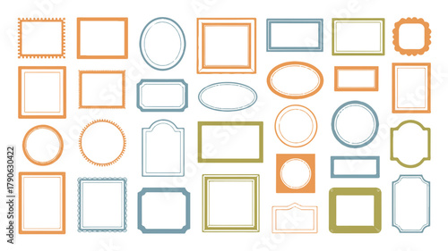 A Diverse Assortment of Decorative Photo and Art Frames in Various Shapes, Sizes, and Styles