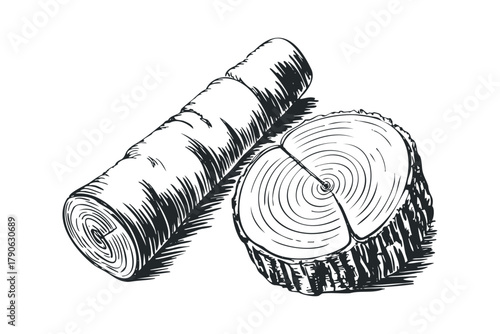 Log and Cut Section Wood Materials