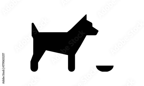 Piktogramm Hunde-Trinkstelle – Symbol für Hundewasserstelle im Park oder Rastplatz