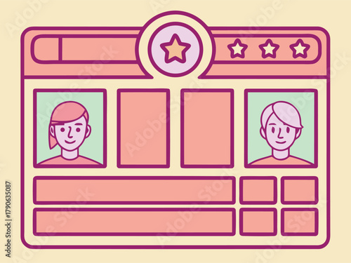 Profile Ranking Interface with Stars