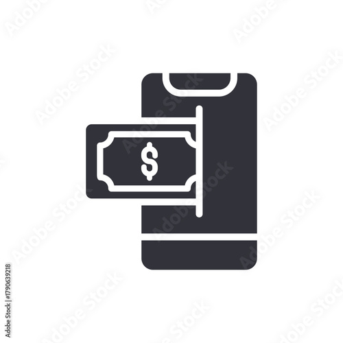 Mobile Banking Dollar Transaction Icon Financial App