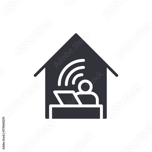 Work From Home Concept Icon For Digital Business