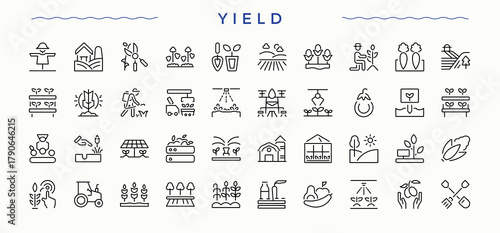 Yield icon. Ecology icon set. Icons for website. Includes symbols for nature, sustainable, environment, global, pollution, energy and more. Vector illustration.