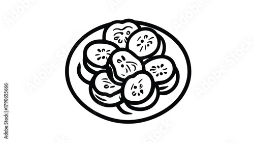 French Food Concept Icon: Potatoes Anna Solid Vector