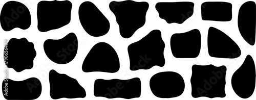 Black and white fashion vector drawing illustration of vintage shoes and cap silhouette set collection on a seamless pattern background