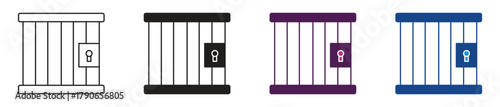 Jail icon symbol collection on white background. Vector illustration.