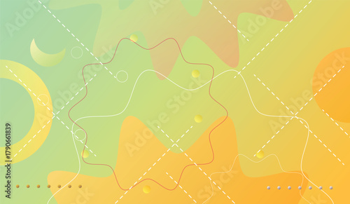 Abstract minimal lines and circle  gradient geometric background. Dynamic colorful gradient shapes for banner,poster, wallpaper, covering and digital creative design