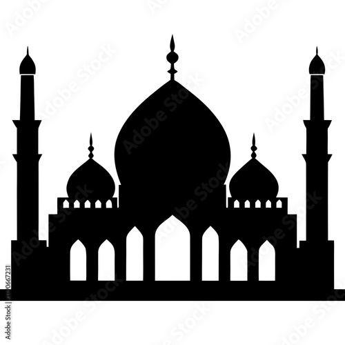 Taj mahal silhouette