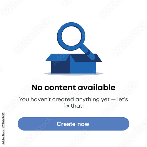 No Content Available – Empty State Illustration
