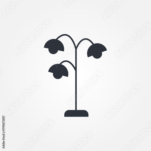 tree floor lamp icon symbol illustration vector eps10 logo template design pattern seamless bright minimal design flat design realistic style simple design modern design