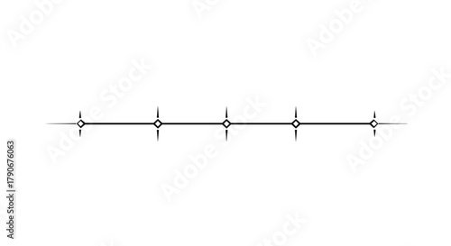 Decorative line with circular embellishments in minimal design  