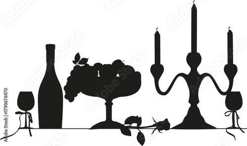 wine for two by candlelight