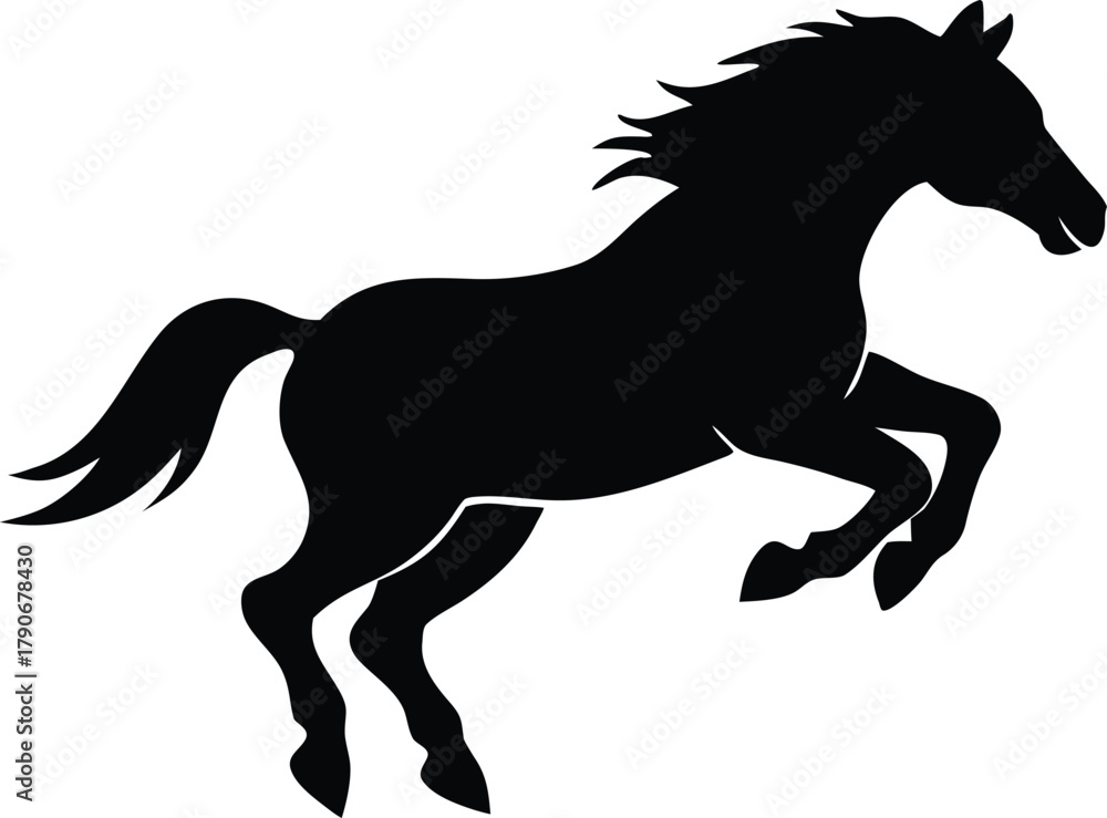 Obraz premium Simple horse icon, Equestrian or equine vector symbol