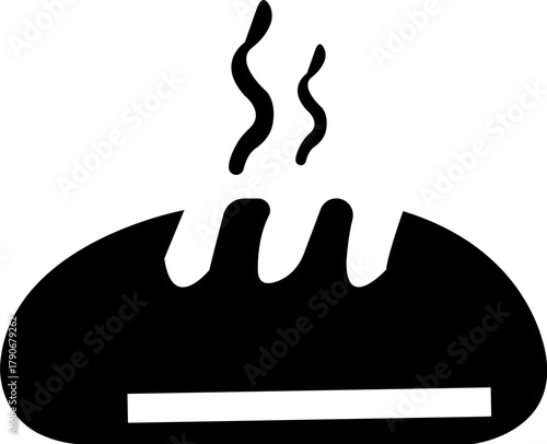 Bakery Packaging Icons. Solid vector icons of bakery and food service packaging: paper bakery bag, cupcake box, sandwich wrap icon , isolated on transparent background