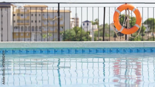 swimming pool rooftop life preserver 